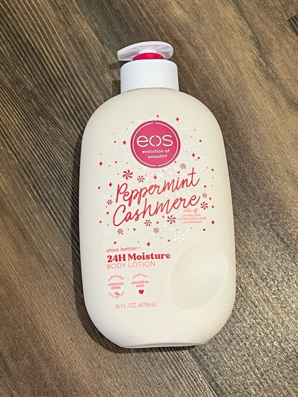 eos Peppermint Cashmere 24H Moisture Body Lotion - New